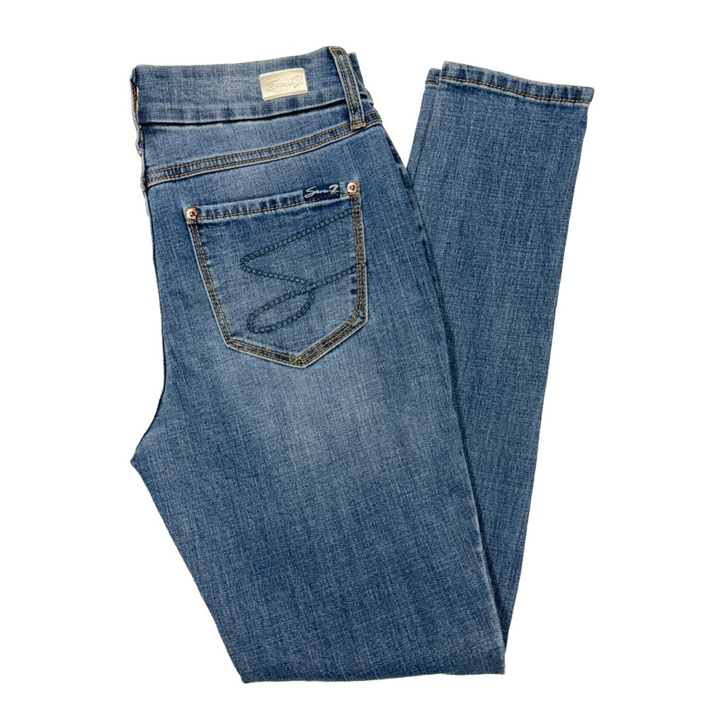 Seven7 Tummyless High Rise Skinny Jeans Size 6 Premium Stretch Denim Slimming